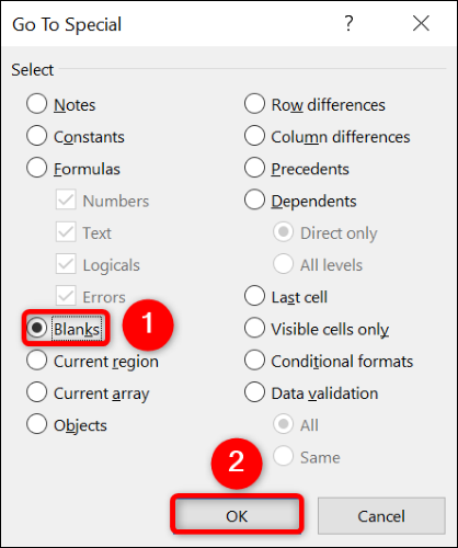 excel-go-to-blank-rows