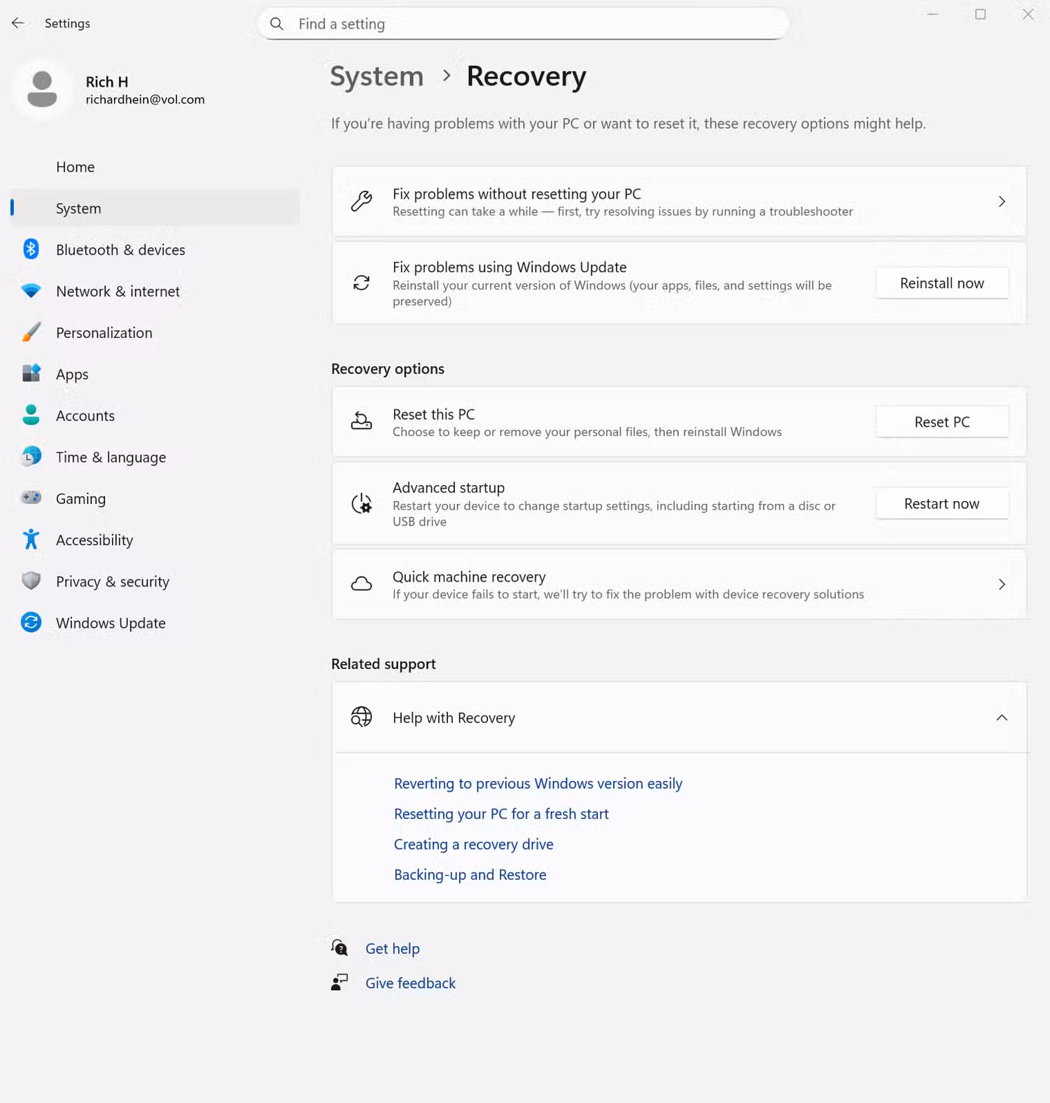 زمانی که امکان حذف آپدیت وجود ندارد، از Recovery یا Safe Mode استفاده کنید